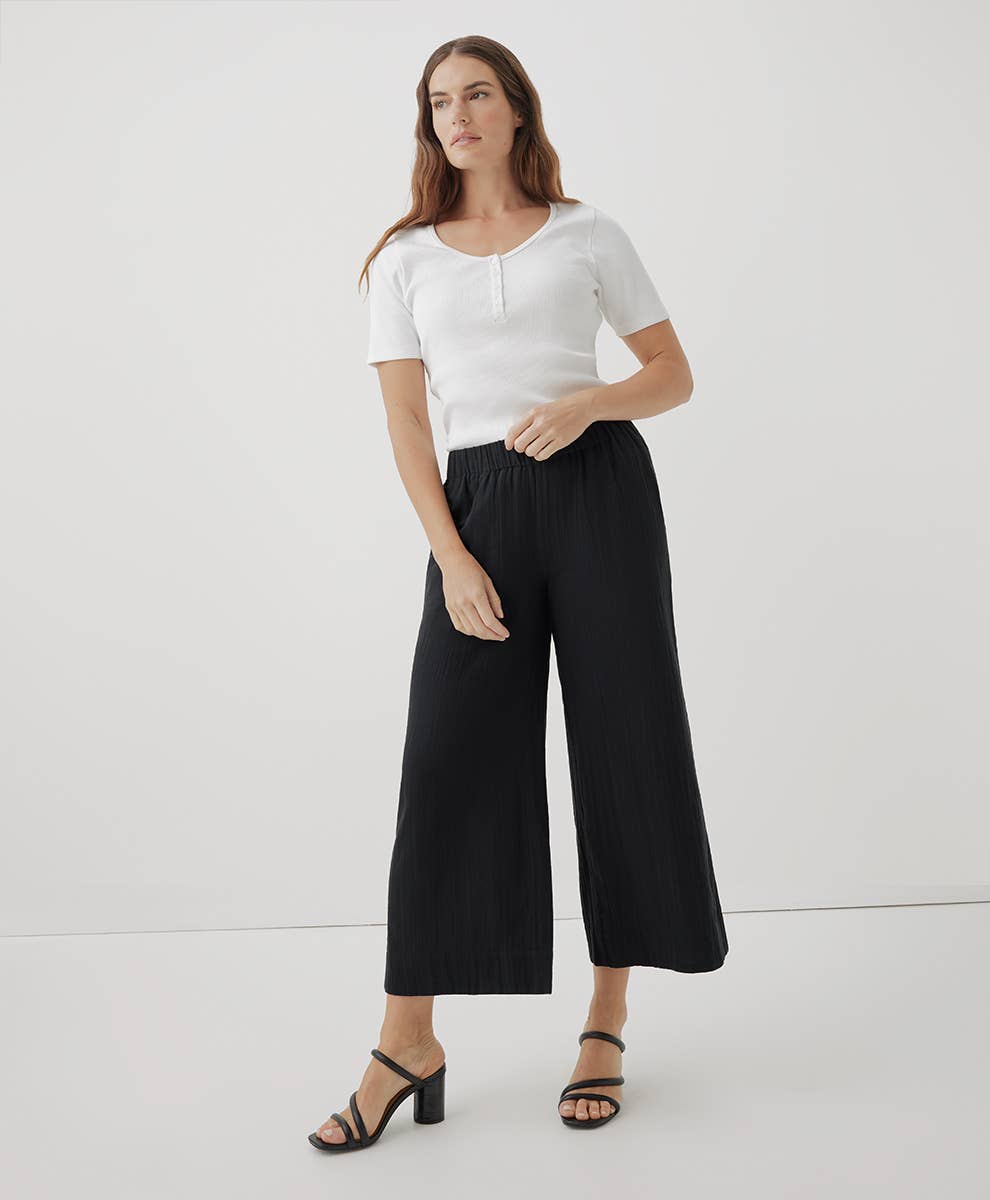 Women's Coastal Double Gauze Wide Leg Pant