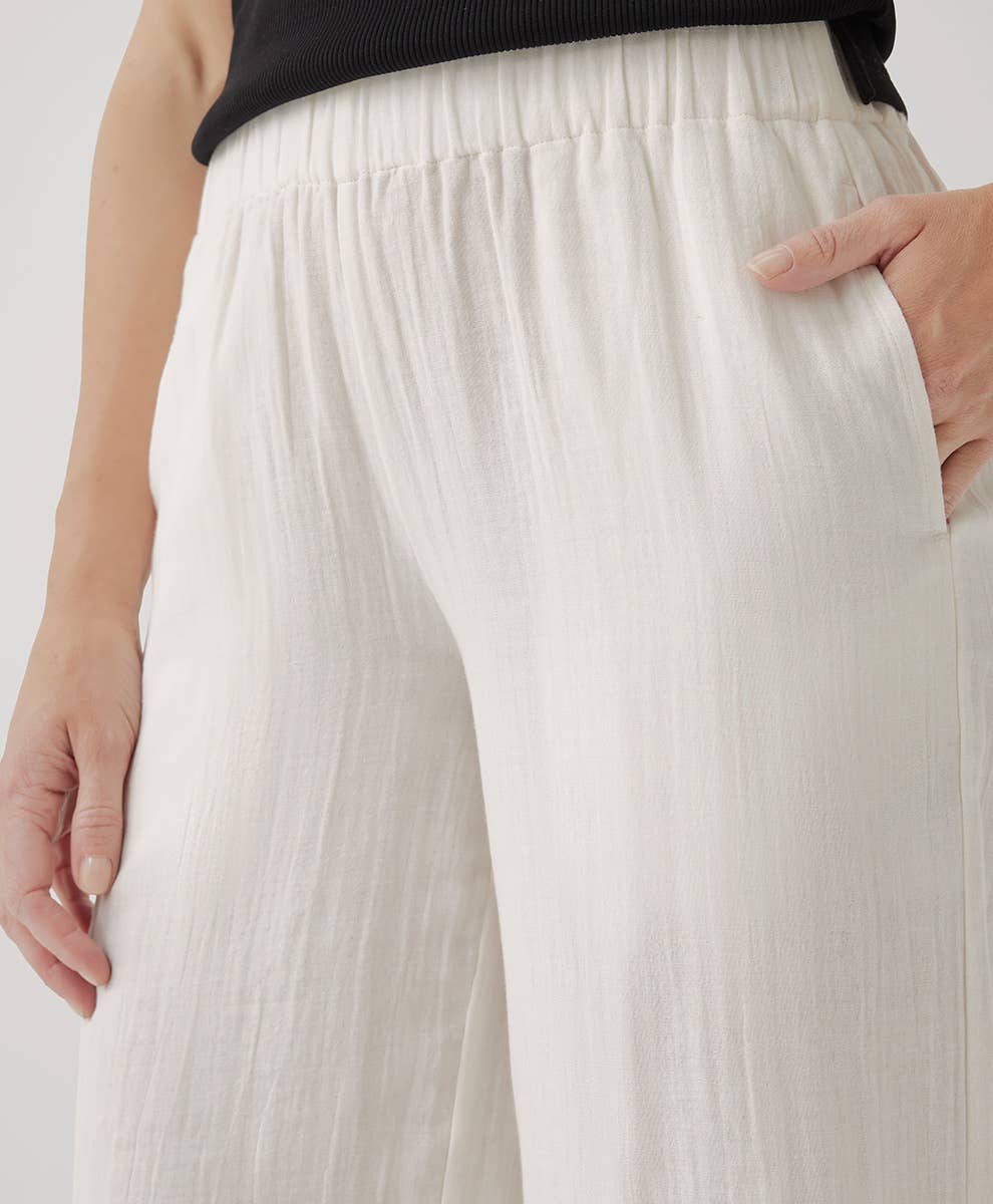 Women's Coastal Double Gauze Wide Leg Pant