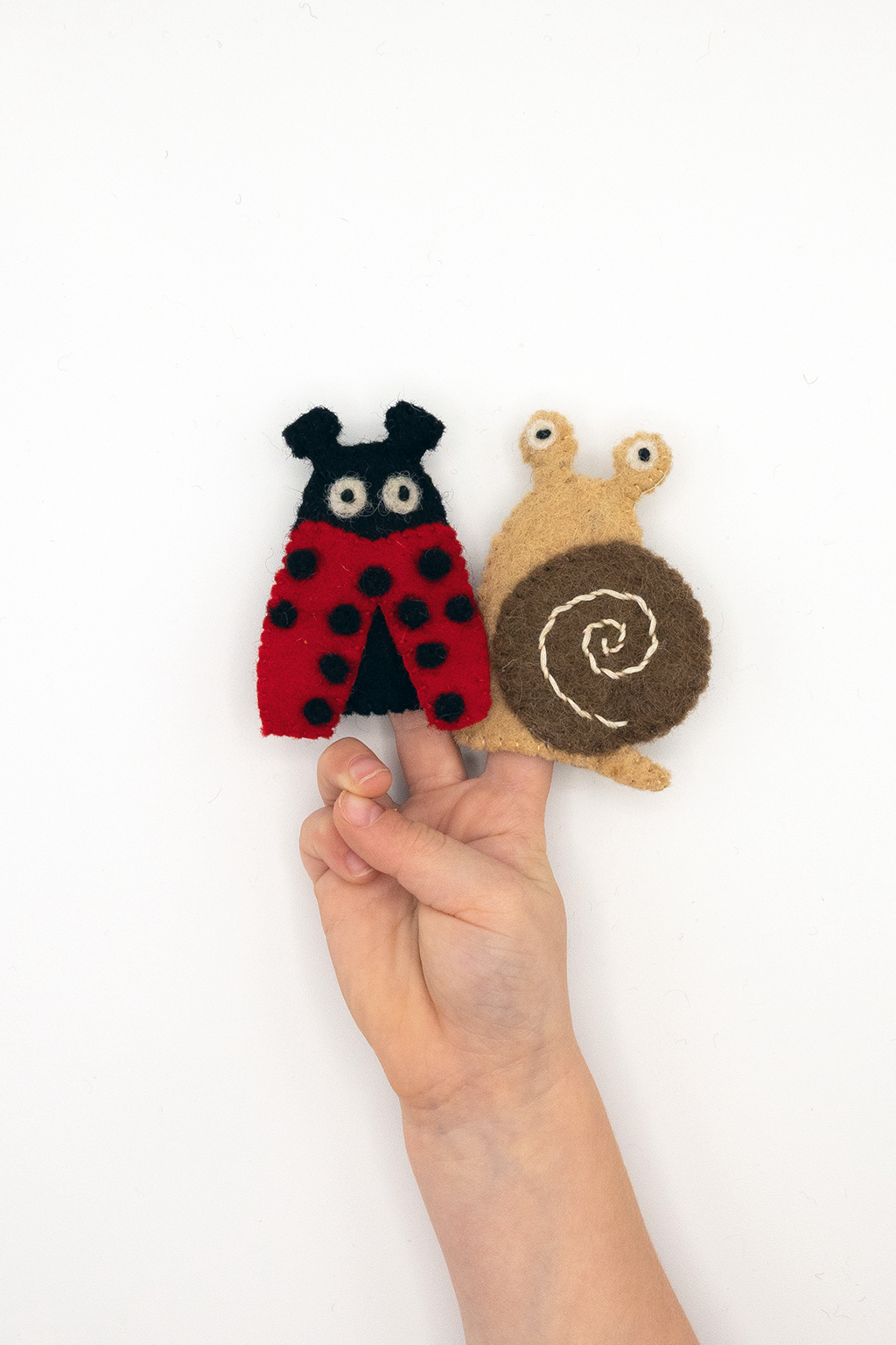 Finger Puppet - Ladybug and Snail Set (Garden theme) 