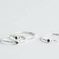 Tiny Stone Sterling Stacking Ring Set - Black