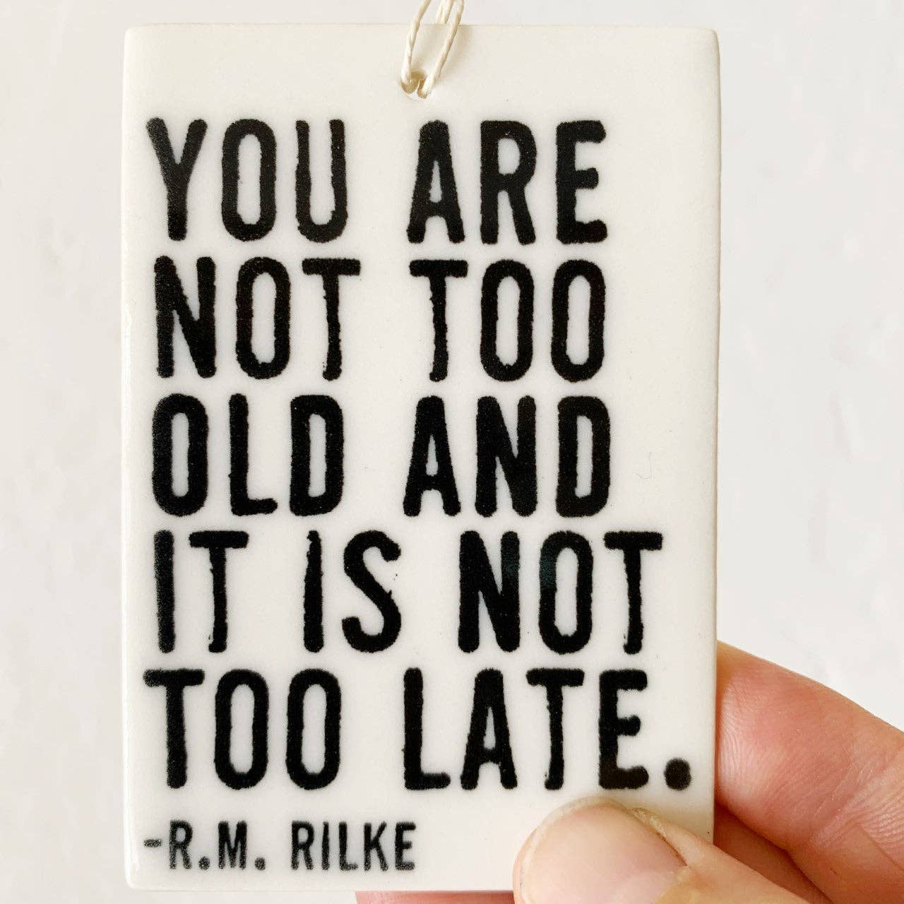 Ceramic R. M. Rilke Wall Tag