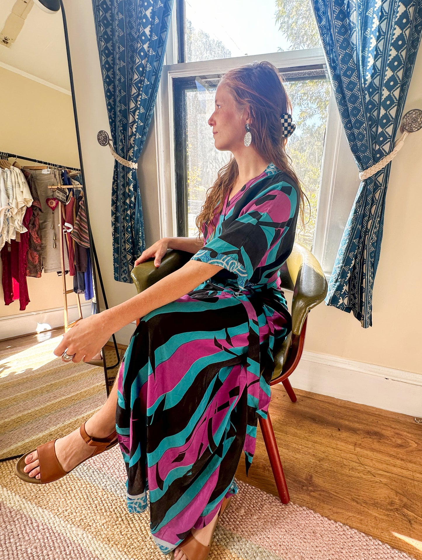 Vintage Silk Wrap Dress