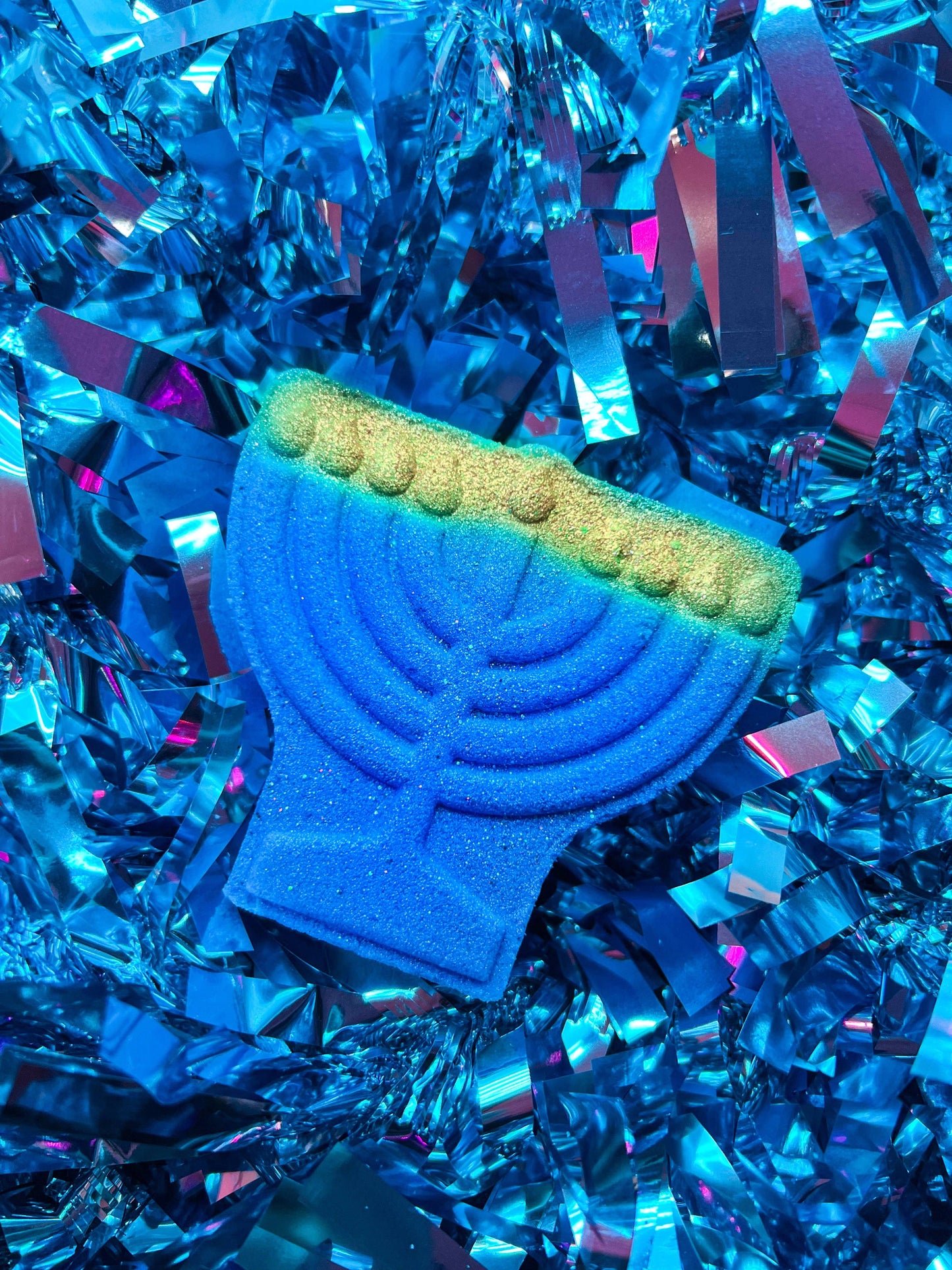 Menorah Crystal Infused Bath Bomb