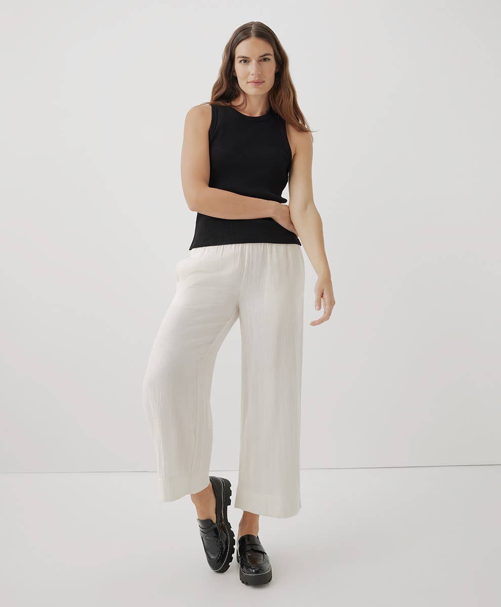 Women's Coastal Double Gauze Wide Leg Pant