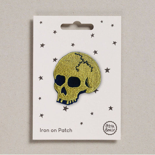 Iron on Patch - Gold Skull