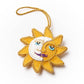 Larissa Plush Sun Moon Felt Ornament - Hand Embroidered