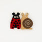 Finger Puppet - Ladybug and Snail Set (Garden theme) 