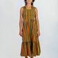 Opal Dress Navy Chartreuse Stripe