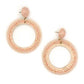 Blush Beaded Loop Earrings