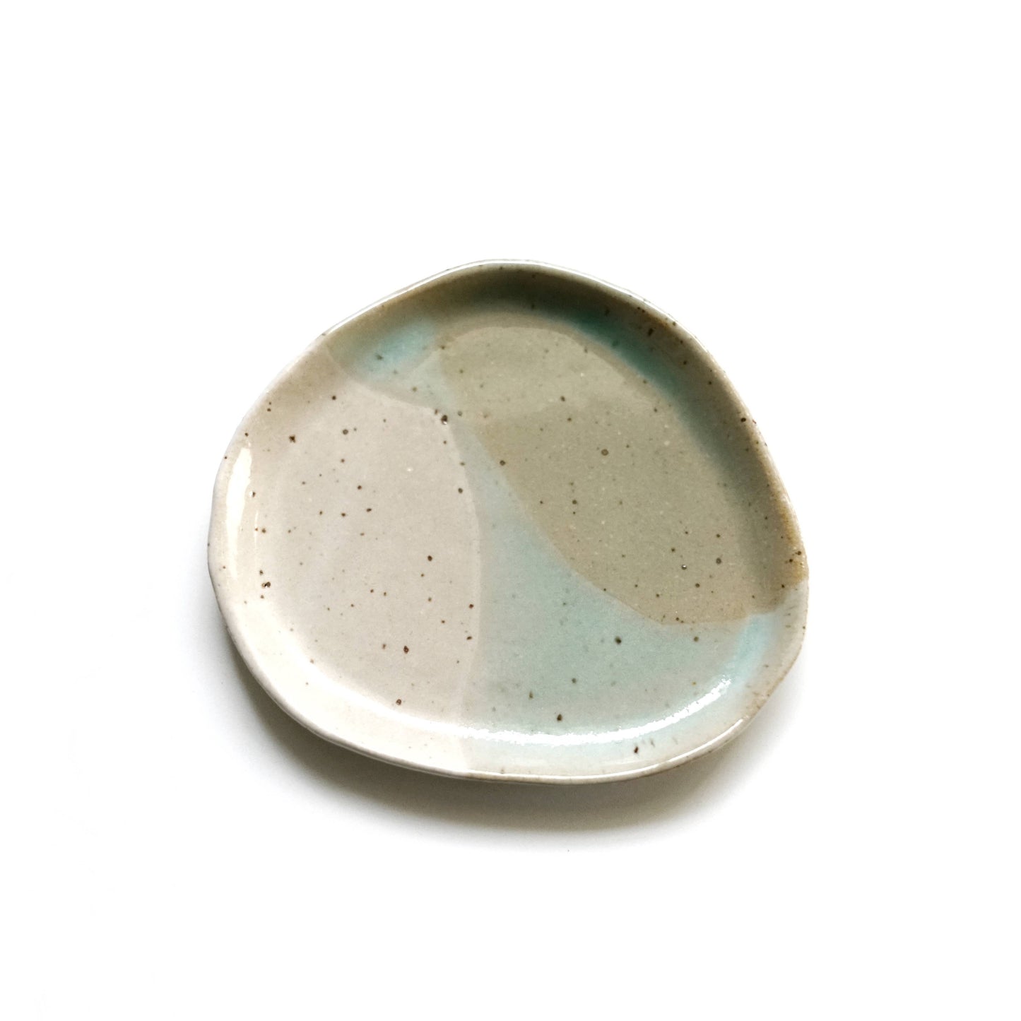 Sea Glass/Off-White Glaze - Small Ceramic Dish