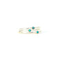 Tiny Stone Sterling Stacking Ring Set - Turquoise