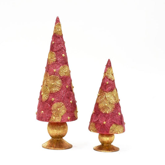 Sparklers Cone Tree (Magenta/Gold)