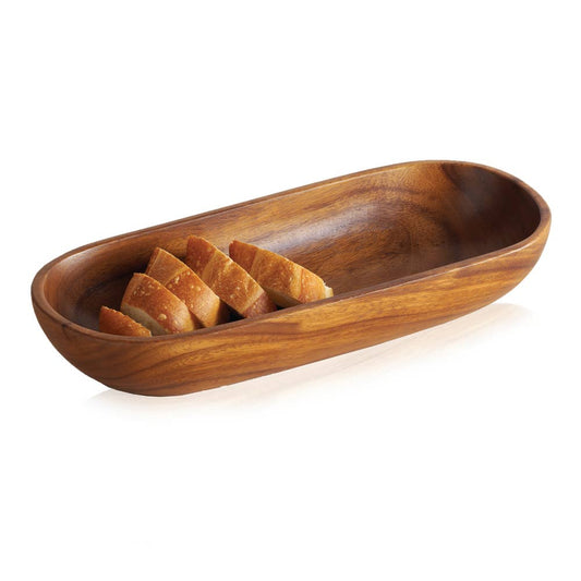 Acacia Wood Oblong Bowl