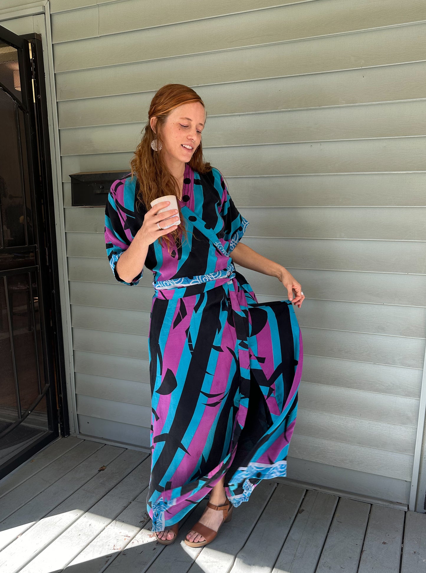 Vintage Silk Wrap Dress