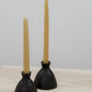 Matte Black Ceramic Candle Taper Holder