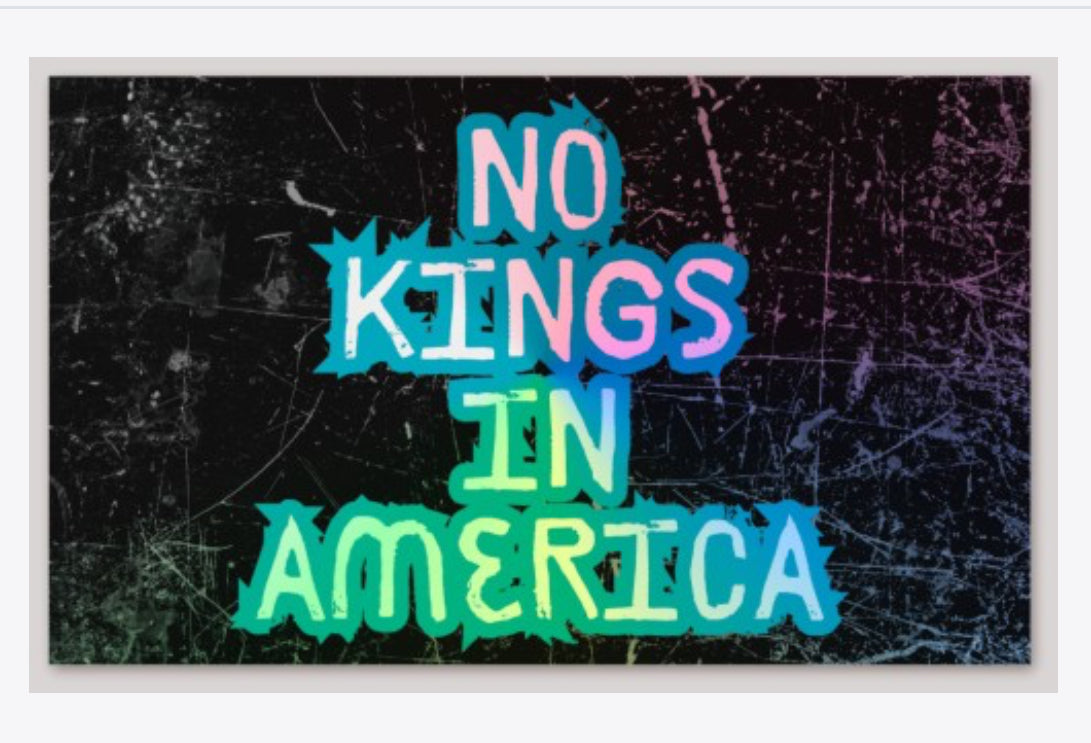 No Kings In America Sticker