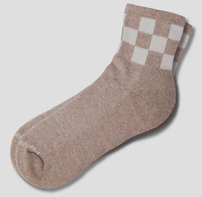 Checkered Quarter Crew Socks