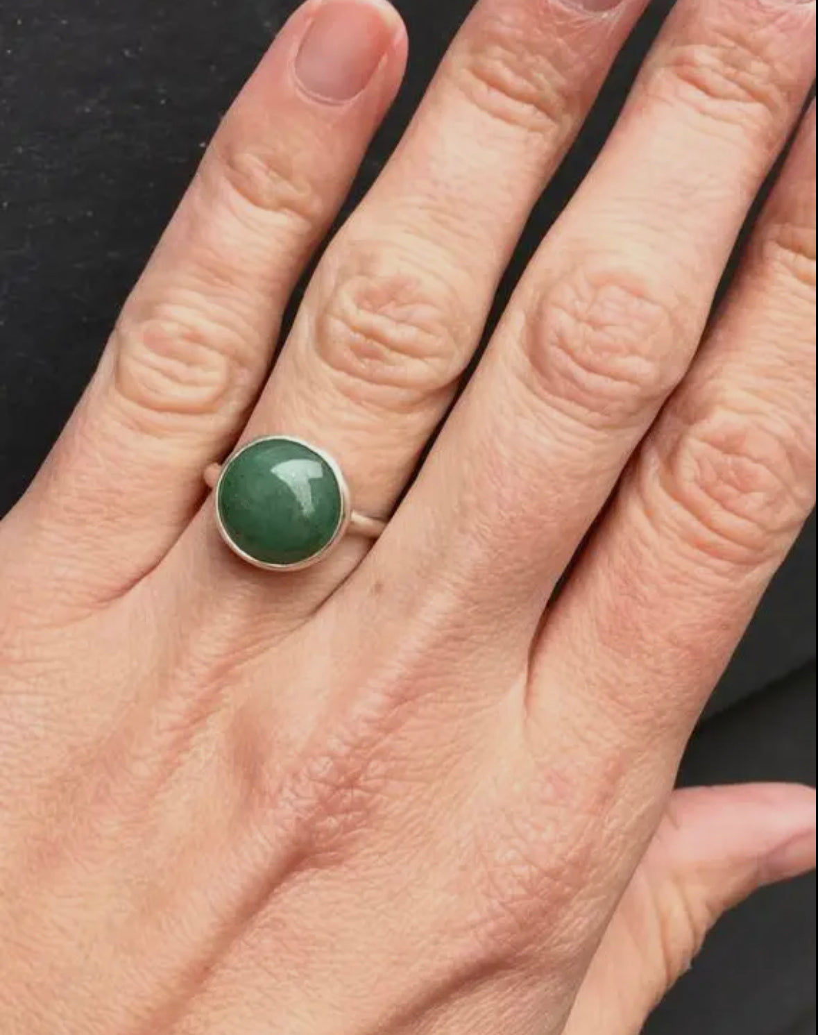 Emerald Green Adventurine Ring