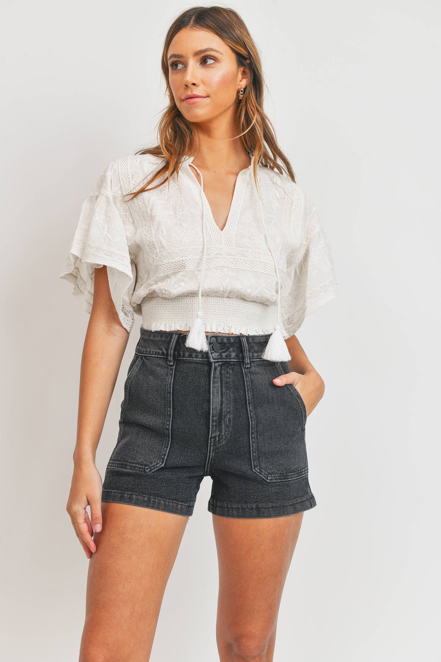 High Rise Utility Cargo Short