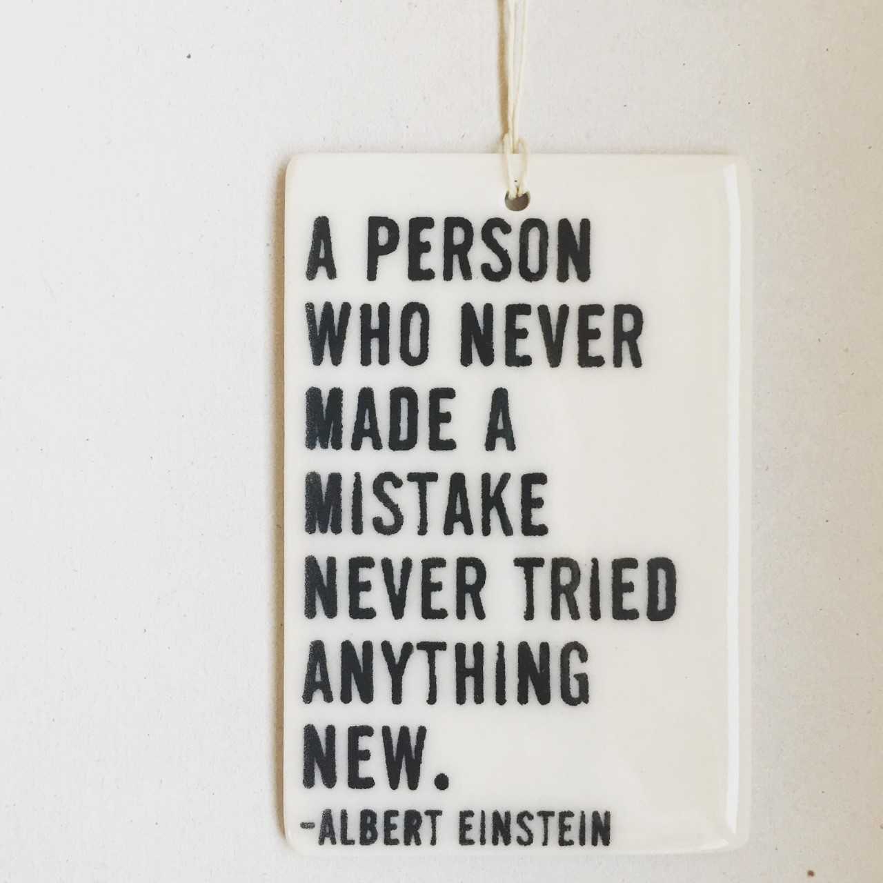 Ceramic Albert Einstein Wall Tag