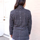 Selene Black Geometric Organic Fleece Blazer