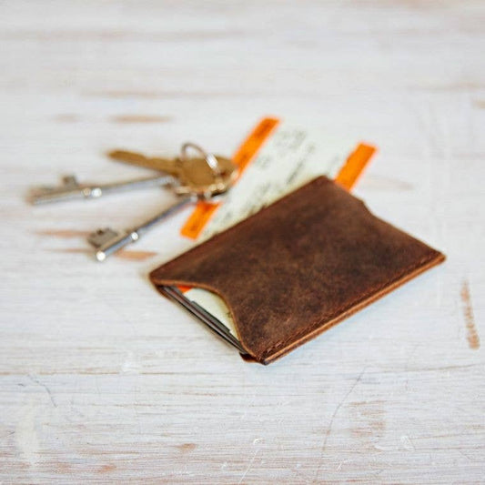 Buffalo Leather Travel Card Holder