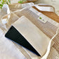 Organic Half Mesh Market Tote with Phone Pocket