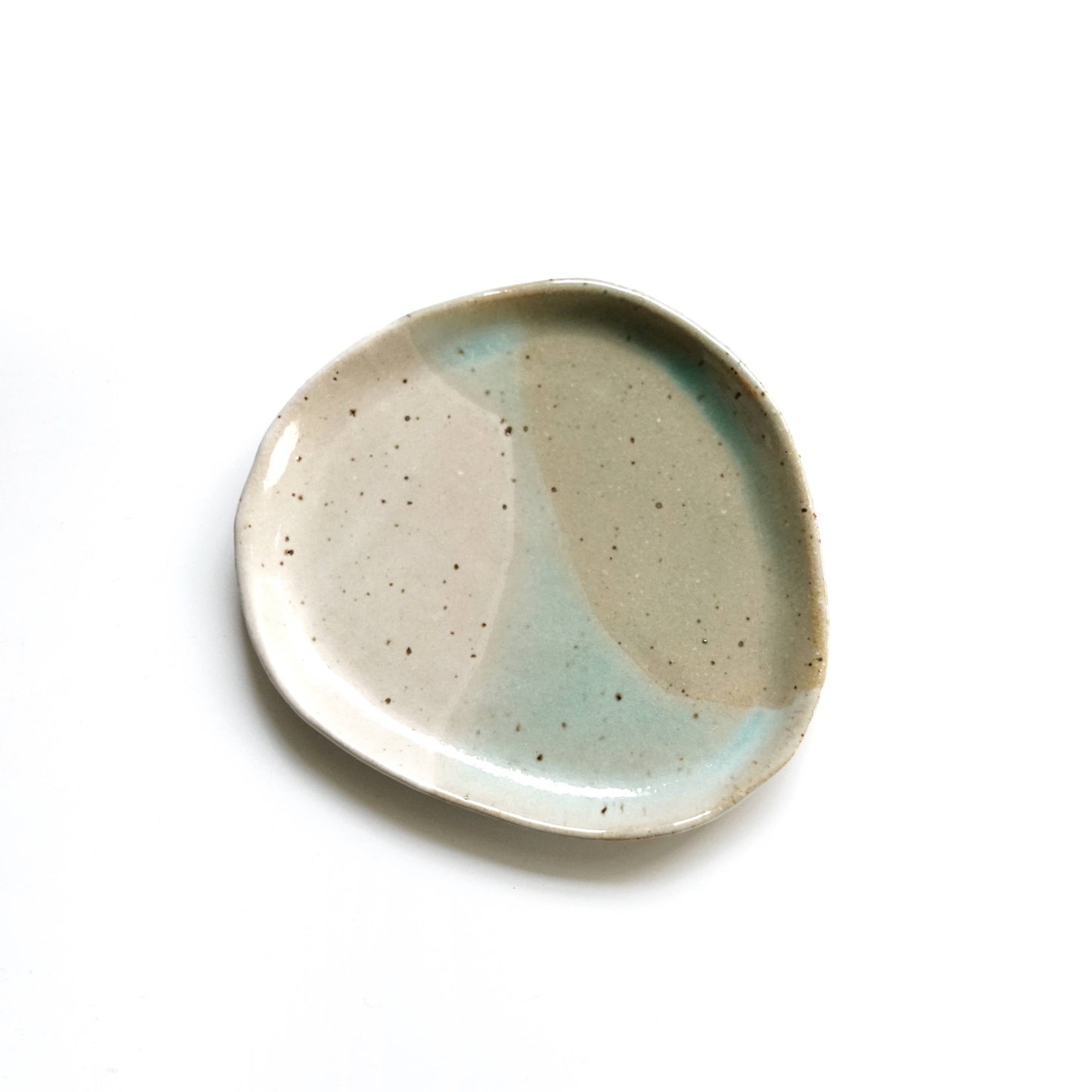 Sea Glass/Off-White Glaze - Small Ceramic Dish