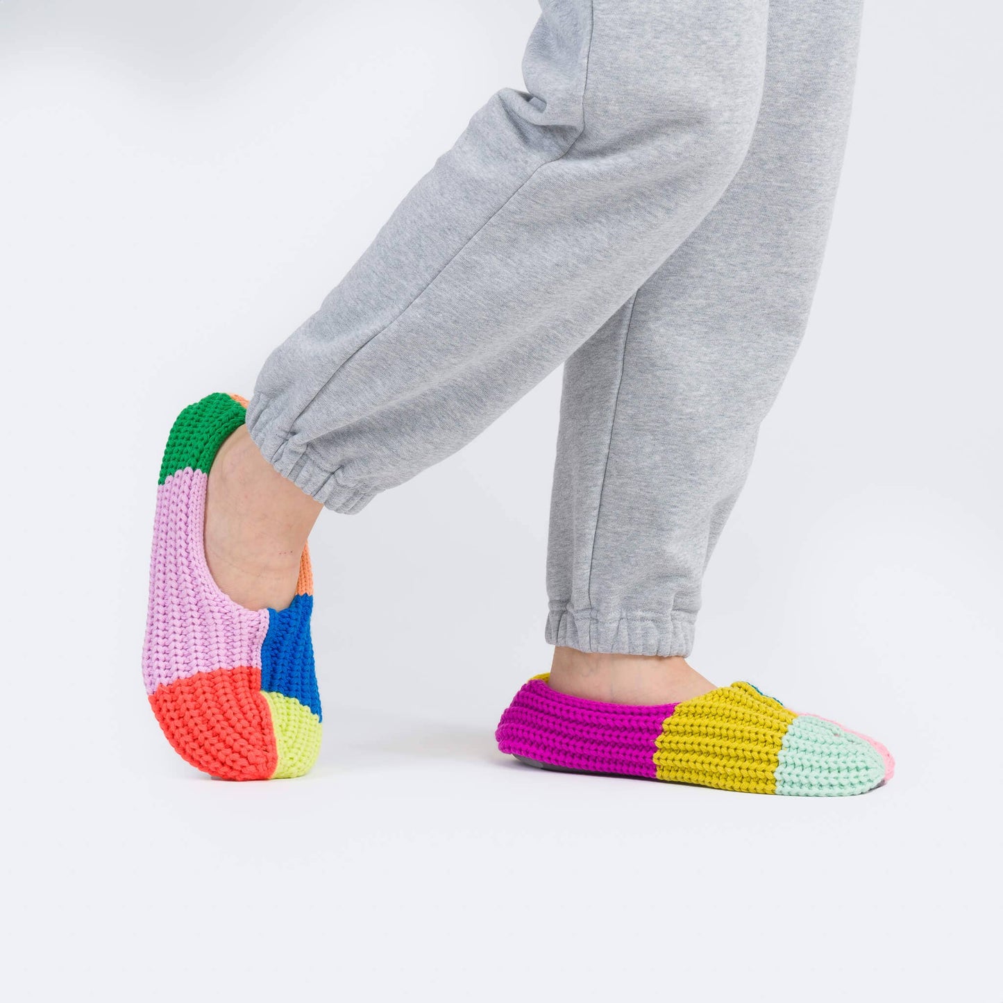 Mismatch Rib Slippers