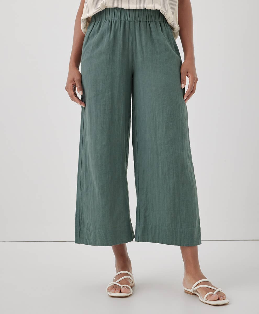 Women's Coastal Double Gauze Wide Leg Pant