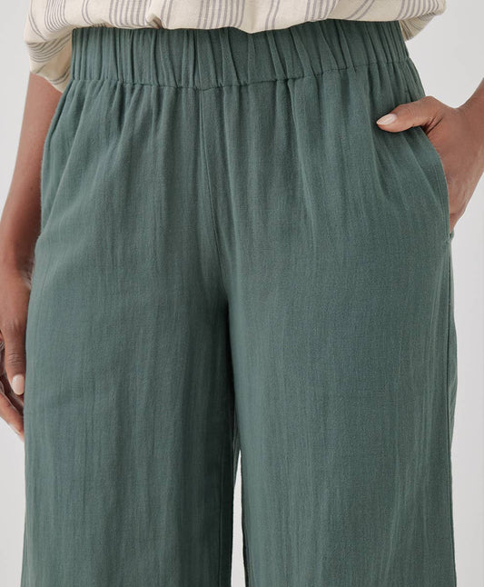 Women's Coastal Double Gauze Wide Leg Pant