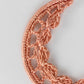 Crochet Hoop Earrings - Coral