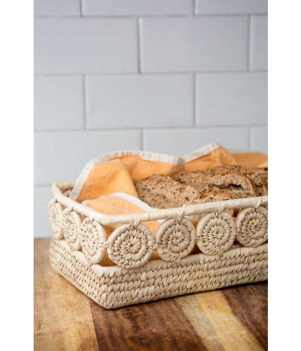 Palm Medallion Bread Basket