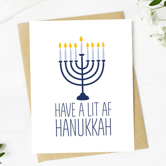 Have a lit AF Hanukkah Card