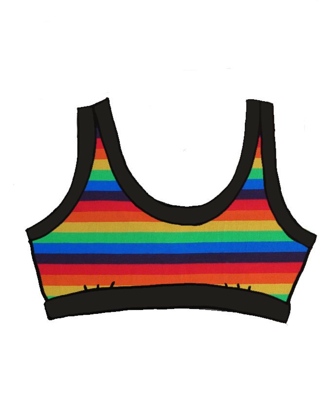 Bralette Rainbow Stripe