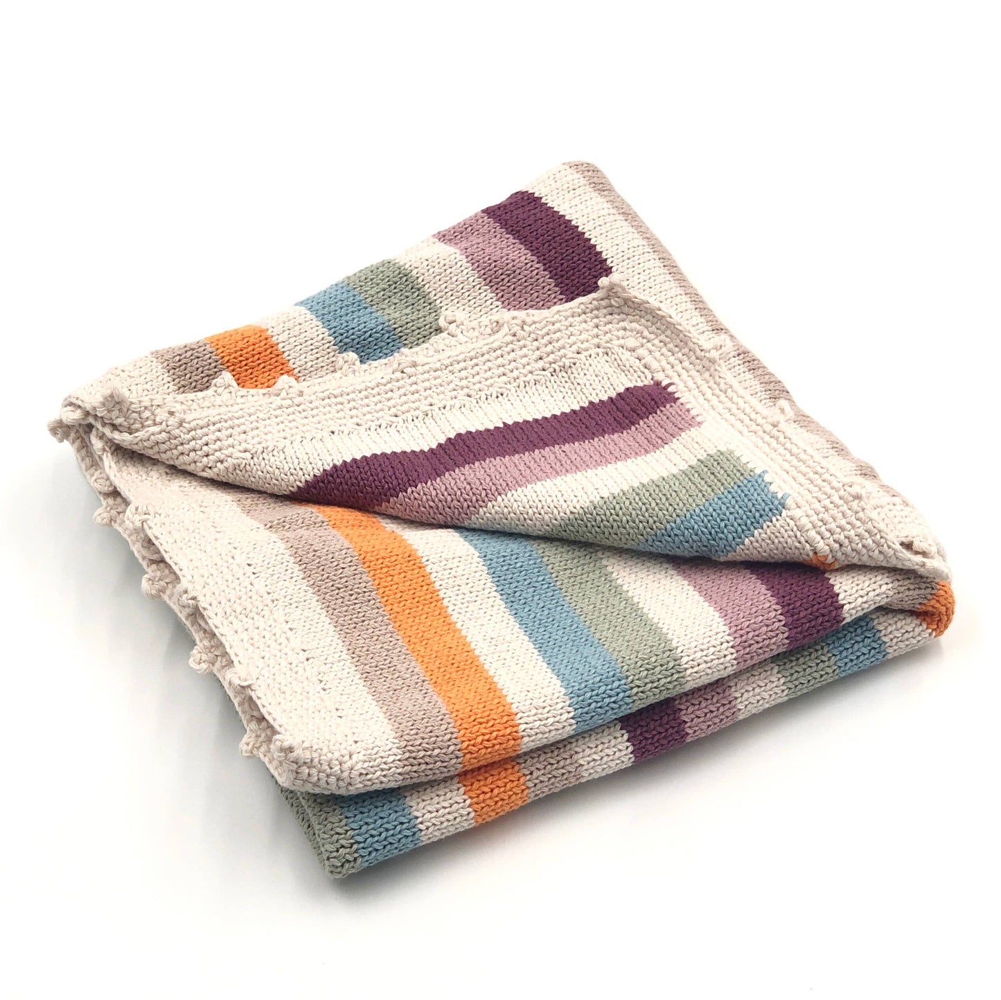 Handmade  Baby Blanket - Multi Striped