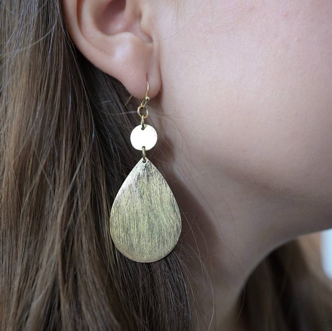 Silver Brass Twilight Teardrop Earrings