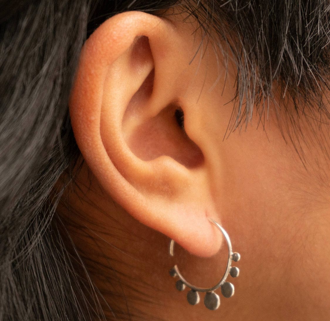 Flat Circle Hoop Earrings