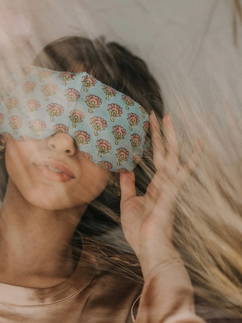 Upcycled Block Print Sleep Mask