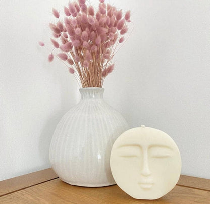 Moon Face Candle