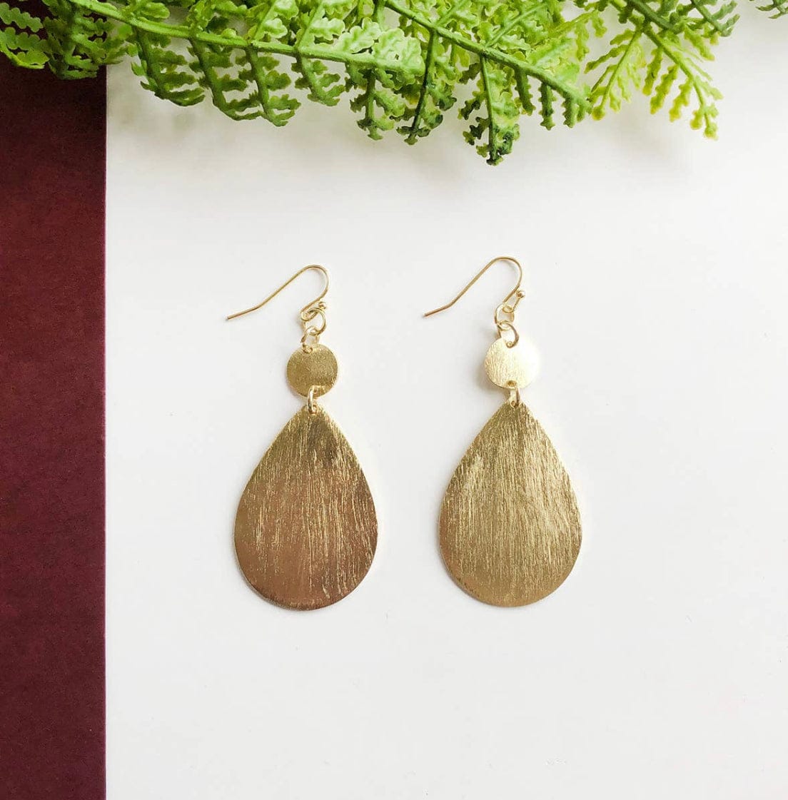 Silver Brass Twilight Teardrop Earrings