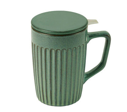 Personal Tea Infuser Mug Textured 18 Oz