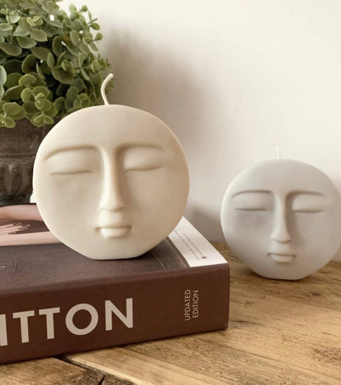 Moon Face Candle