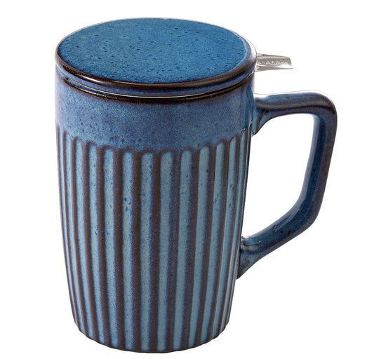 Personal Tea Infuser Mug Textured 18 Oz